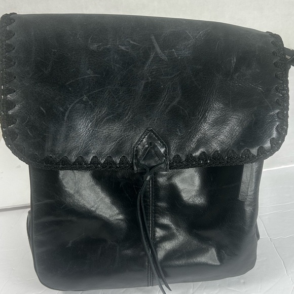 The Sak Black Leather Ventura Embroidery Convertible Backpack Crossbody - Picture 3 of 15